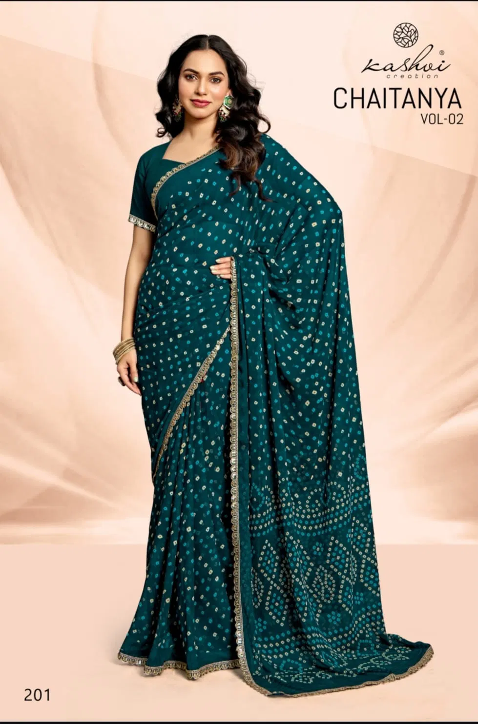  Chaitanya Vol 2 by Kashvi  Bandhej Weightless Fancy Saree Collection